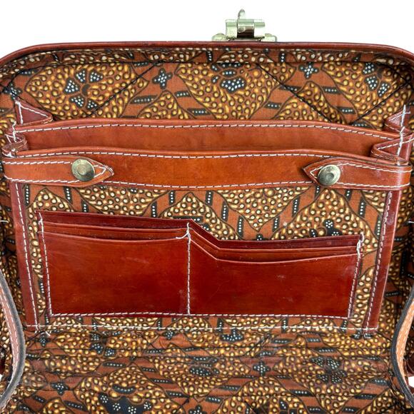 Bosboom Orient Express Vintage Wicker Leather Hard Case Travel Bag Crossbody - Picture 7 of 16